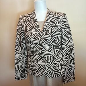Calvin Klein Ikat linen blend blazer sz 8
